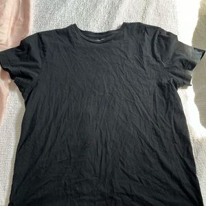 black oversized cotton tee